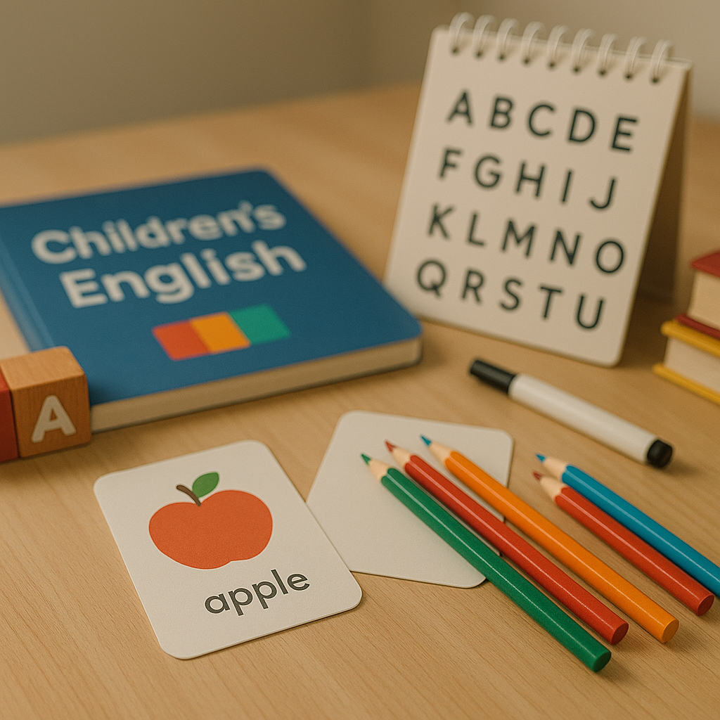 iABC 兒童美語課程意象圖，基礎英文學習與國小口說聽力培養